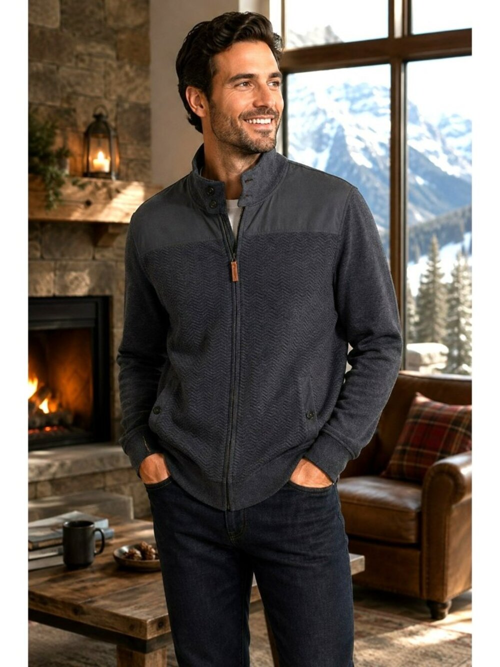NWT Ted Baker London Quilted Herringbone Gray Bomber Jacket